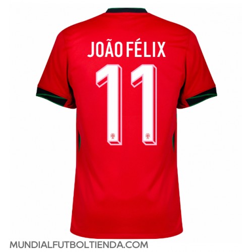 Camiseta Portugal Joao Felix #11 Primera Equipación Replica Eurocopa 2024 mangas cortas